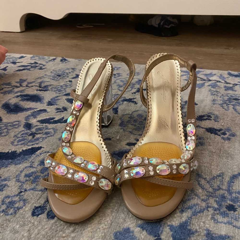 Old pageant heals well loved soles are lifting but can be fixed with glue